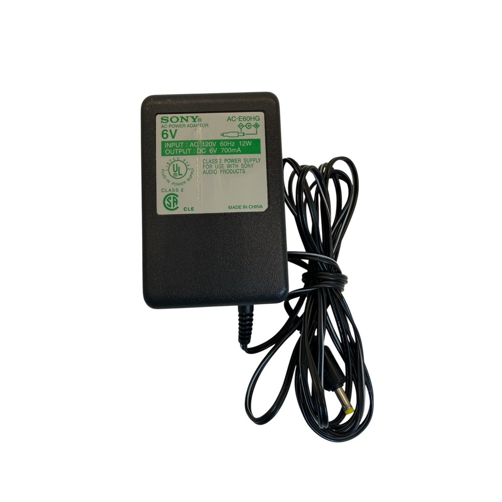 VTG Sony AC-E60HG Output DC 6V AC Power Adapter Charger 120V Input OEM Class 2